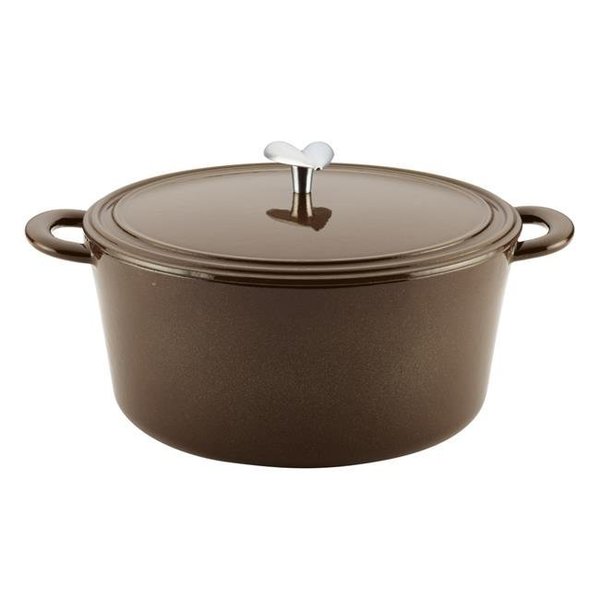 Ayesha Curry Ayesha Curry 47358 Cast Iron Enamel Covered Dutch Oven; 6 qt. - Brown Sugar 47358